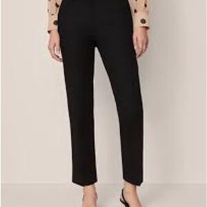 Ann Taylor Black Tailored Straight-Leg Pants